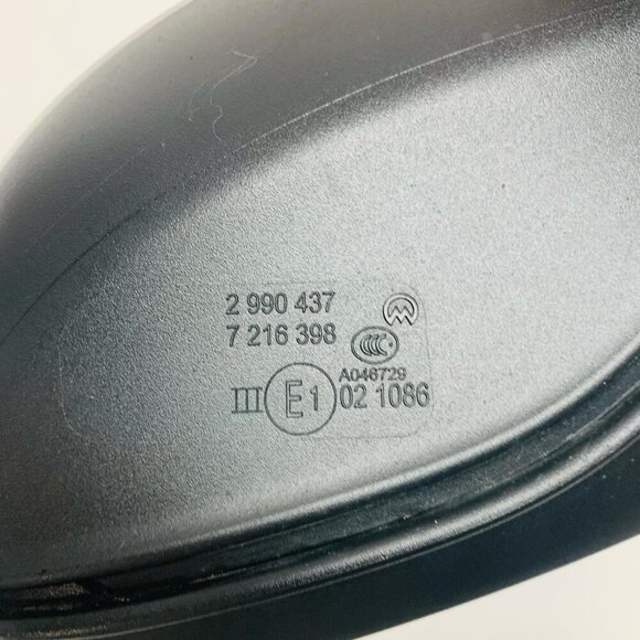 2010 10 BMW X3 E83 LEFT PASSENGER RH SIDE DOOR VIEW MIRROR OEM ( 1 PLUGS ) WHITE - Picture 6 of 6